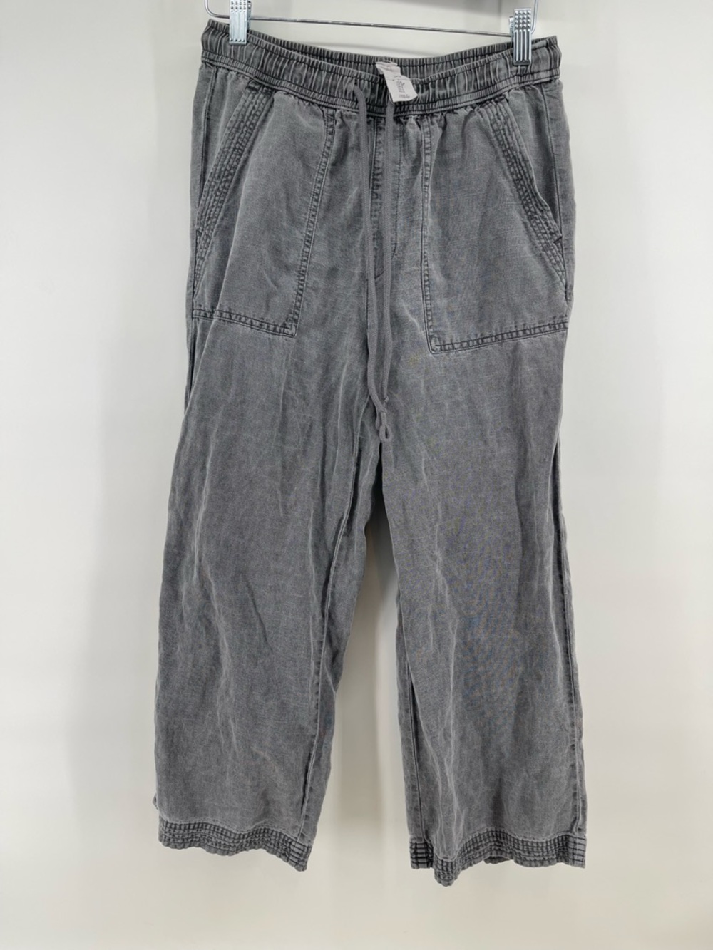 Joie Anthropolgy Womens Coastal Chic Linen Wide Leg Ankle Cropped Resort Wear Sm